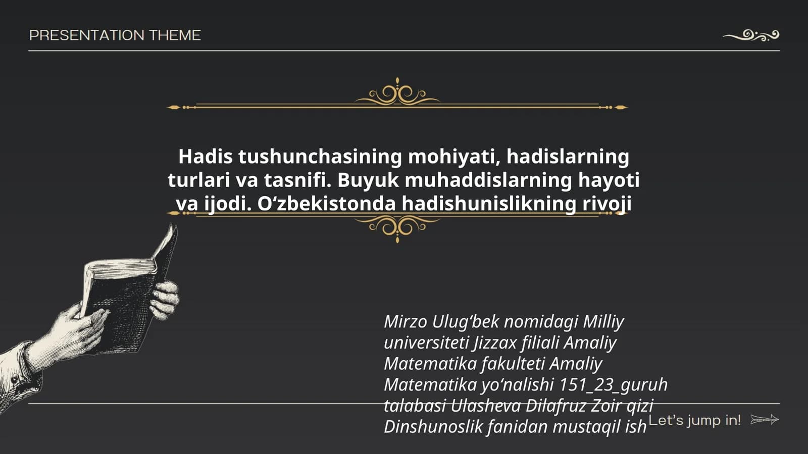 Hadis tushunchasining mohiyati