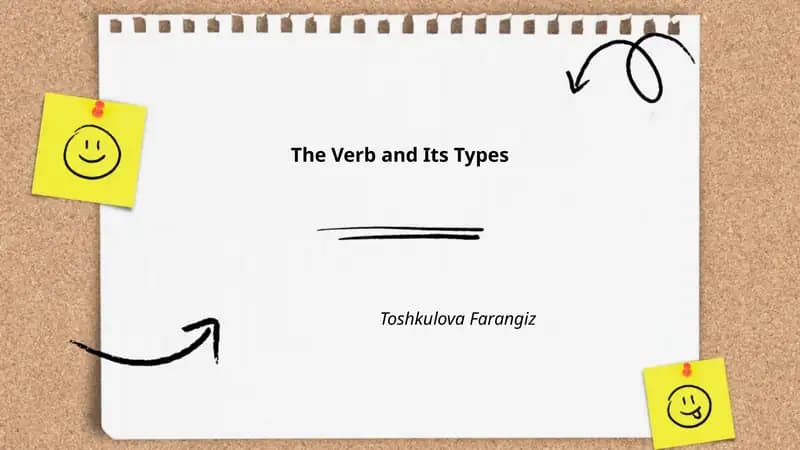 The Verb and Its Types