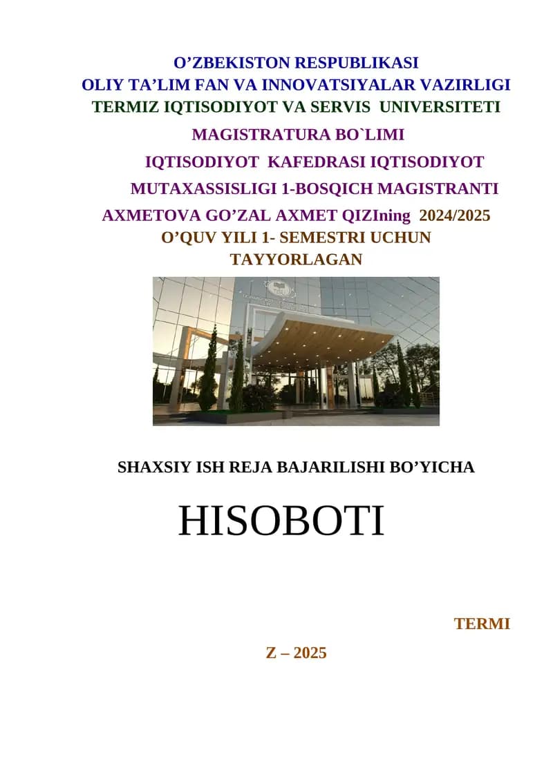 Magistratura bo'limi