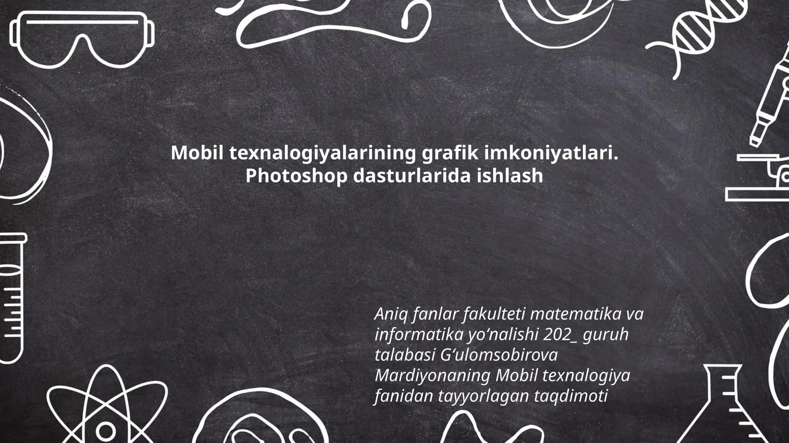 Mobil texnalogiyalarining grafik imkoniyatlari