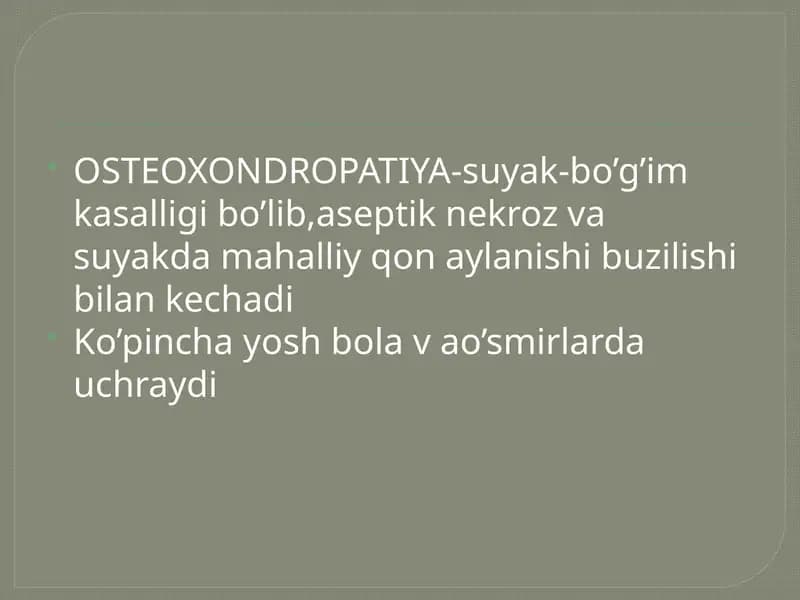 OSTEOXONDROPATIYA