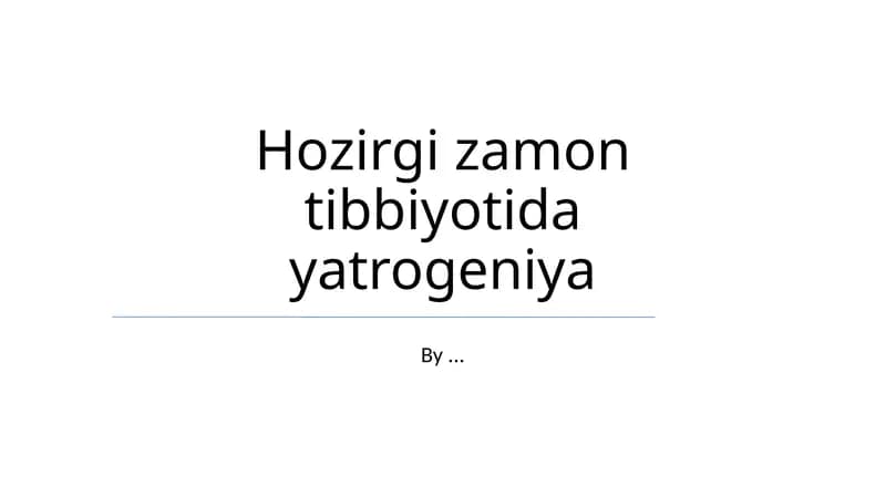 Iatrogenez
