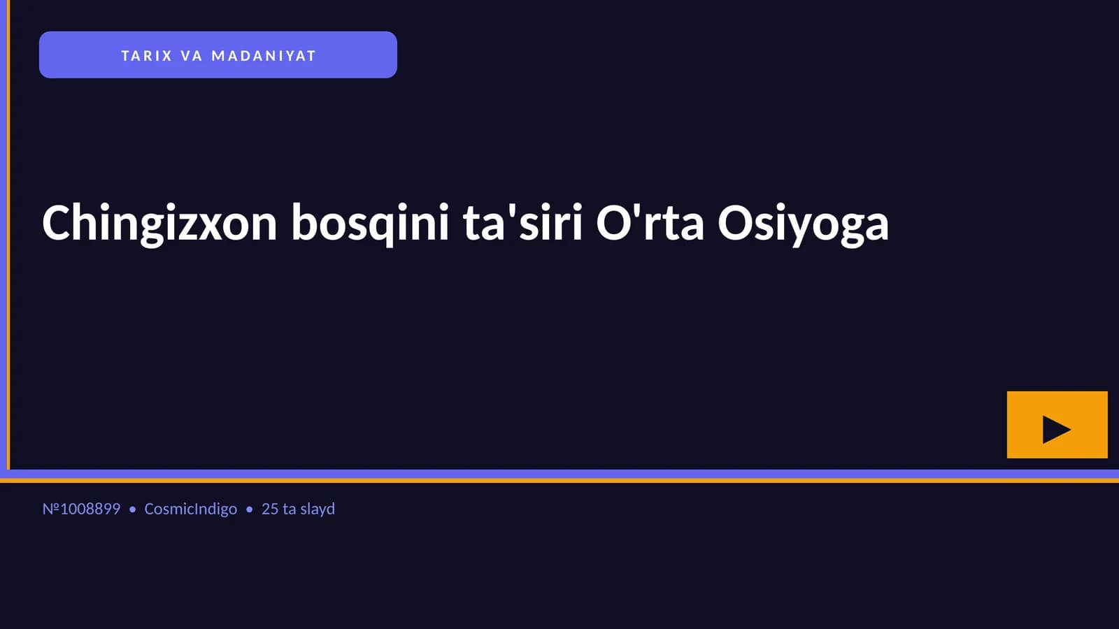 Chingizxon bosqini ta'siri O'rta Osiyoga
