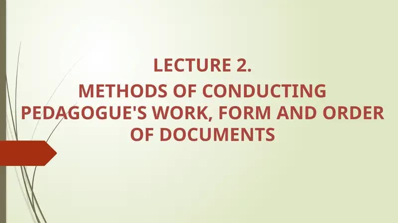 Pedagogical Documents