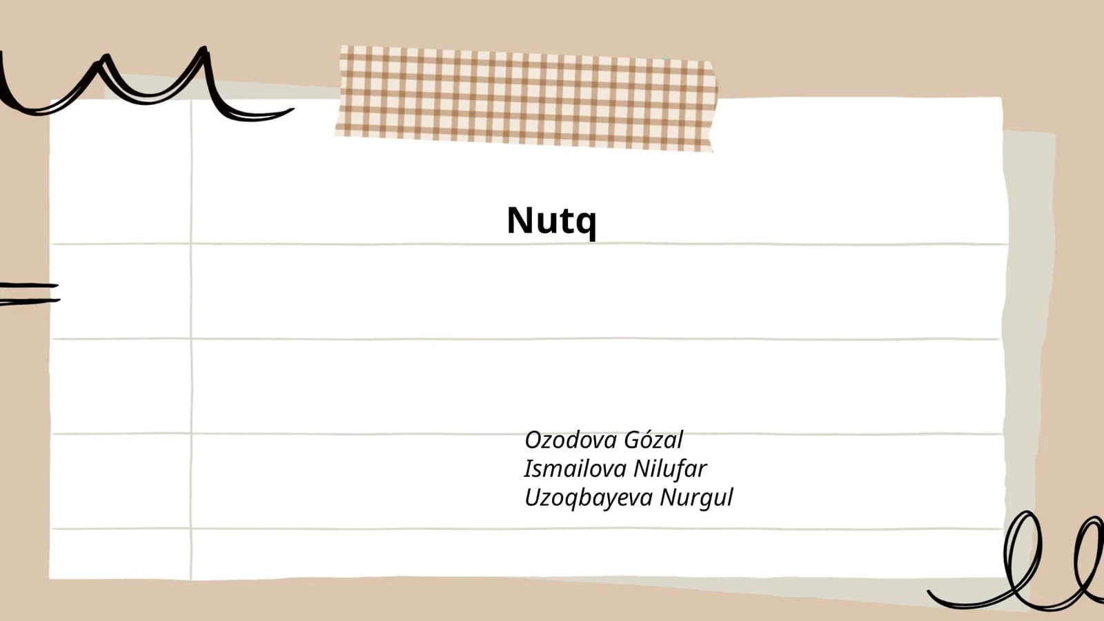 O'zbek tili nutq madaniyati