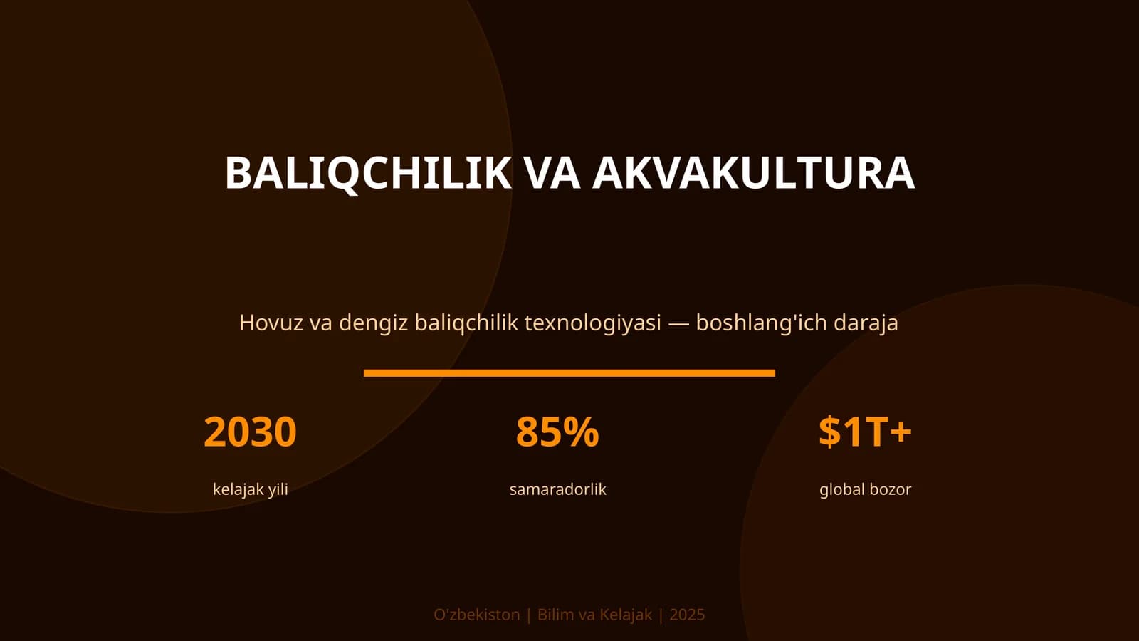 BALIQCHILIK VA AKVAKULTURA