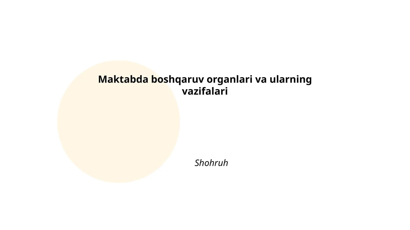 Maktabda boshqaruv organlari va ularning vazifalari