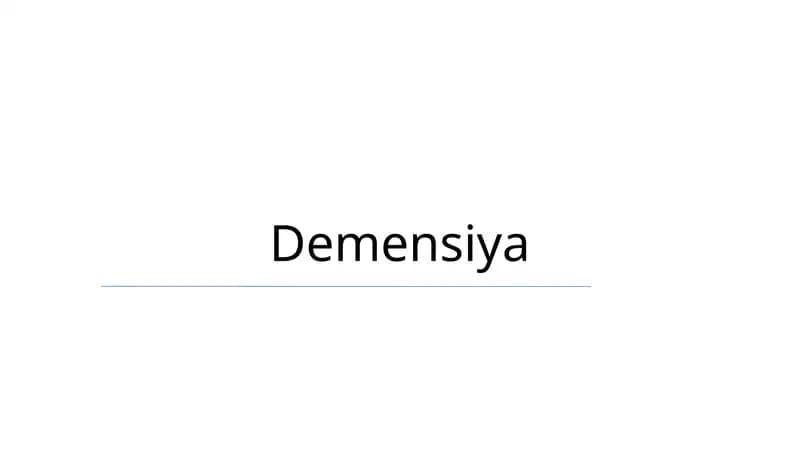 Demensiya