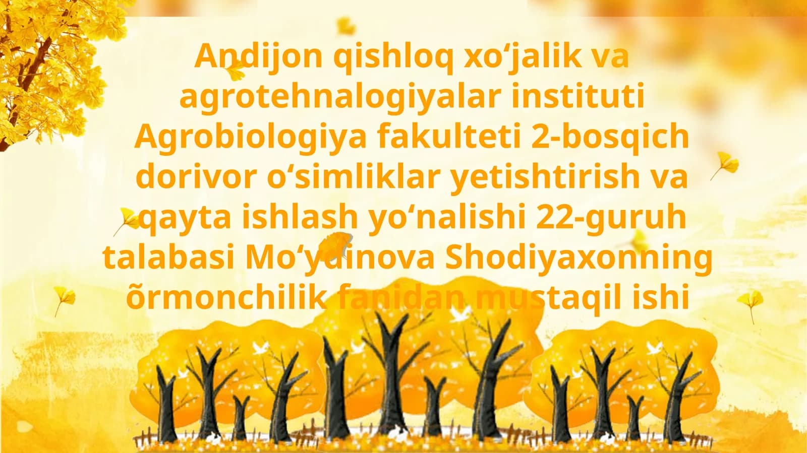 Shamolni o'rmonga ta'sirini o'rganish