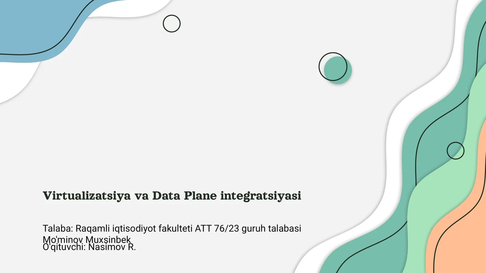 Virtualizatsiya va Data Plane integratsiyasi