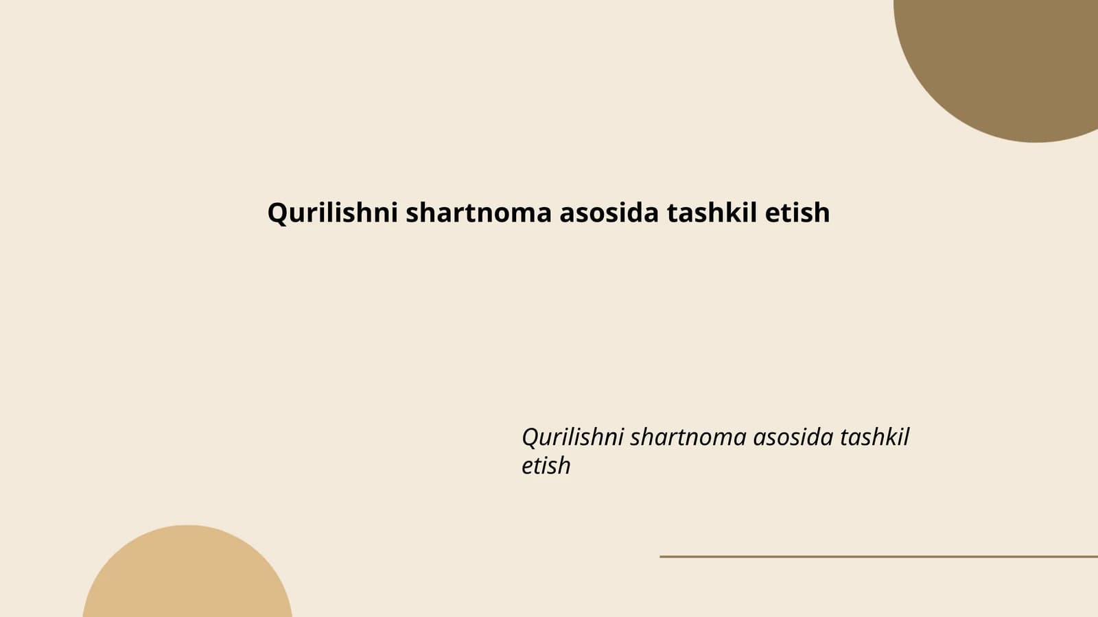 Qurilish shartnomalari