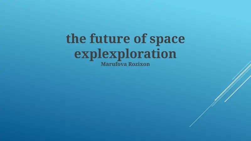 The Future of Space Exploration