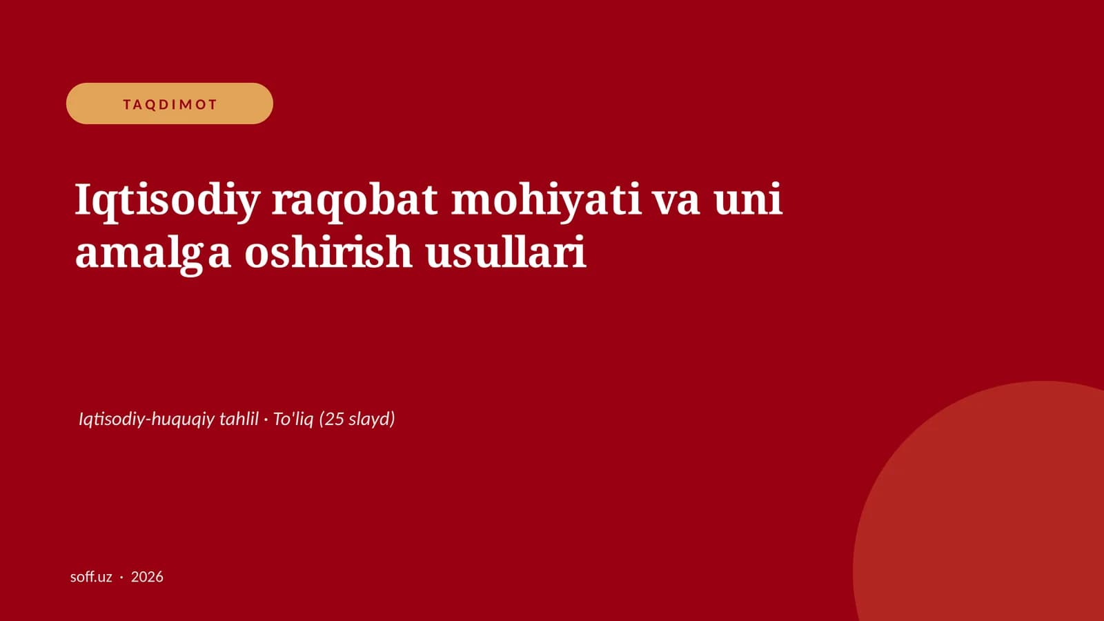 Iqtisodiy raqobat mohiyati va uni amalga oshirish usullari