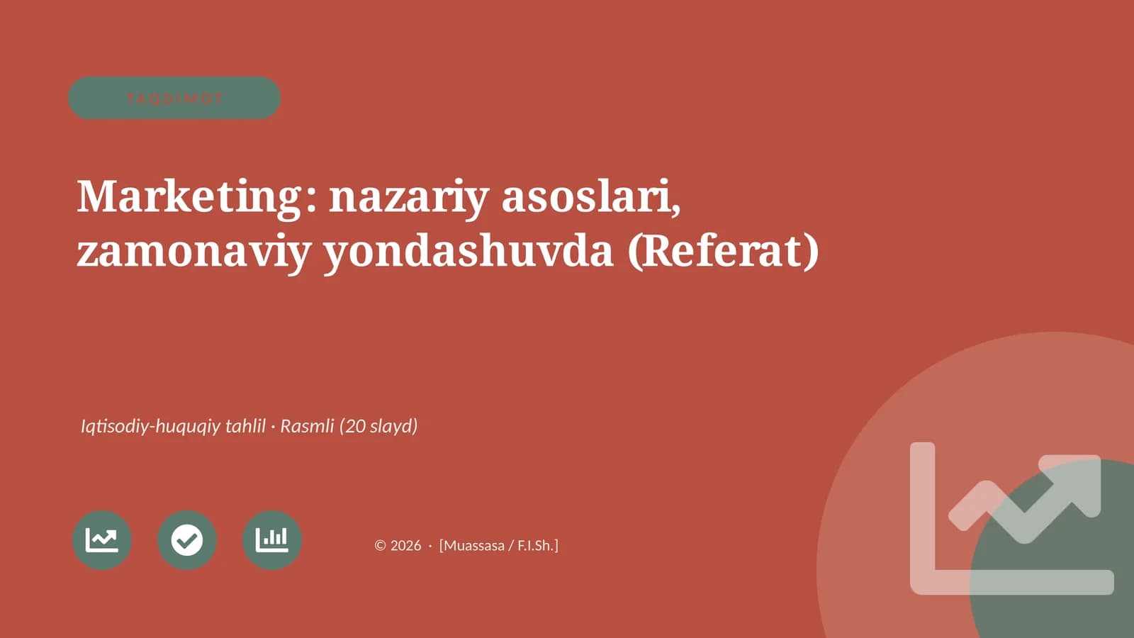 Marketing: nazariy asoslari, zamonaviy yondashuvda (Referat)