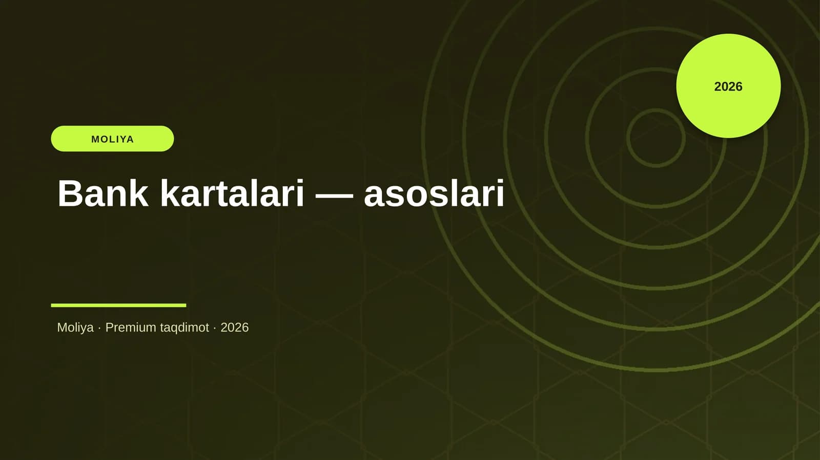 Bank kartalari — asoslari