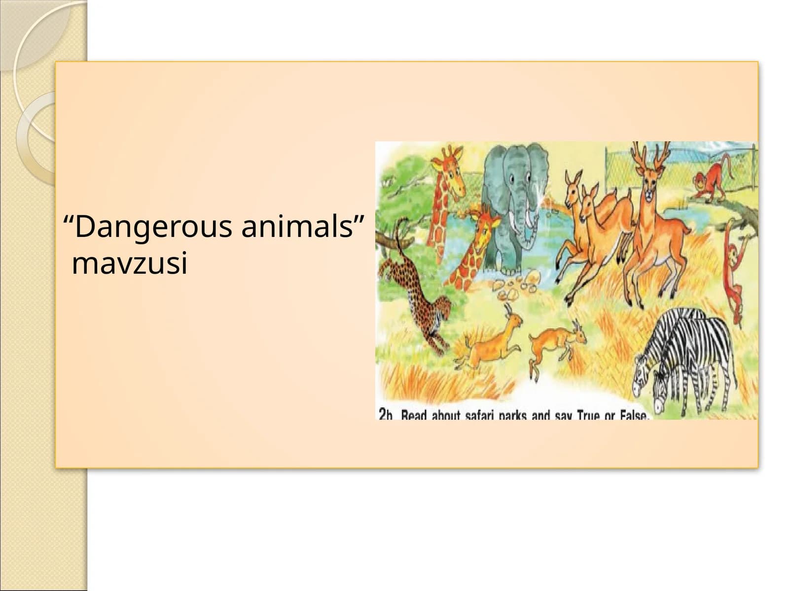 "Dangerous animals"mavzusi