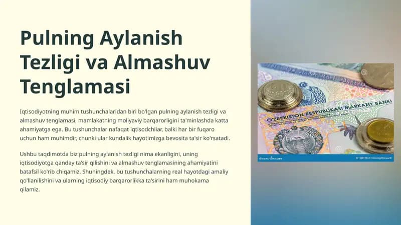 Pulning Aylanish Tezligi va Almashuv Tenglamasi