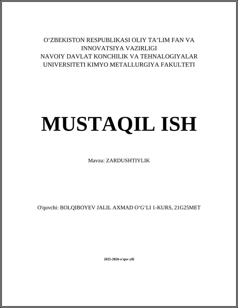 Zardushtiylik