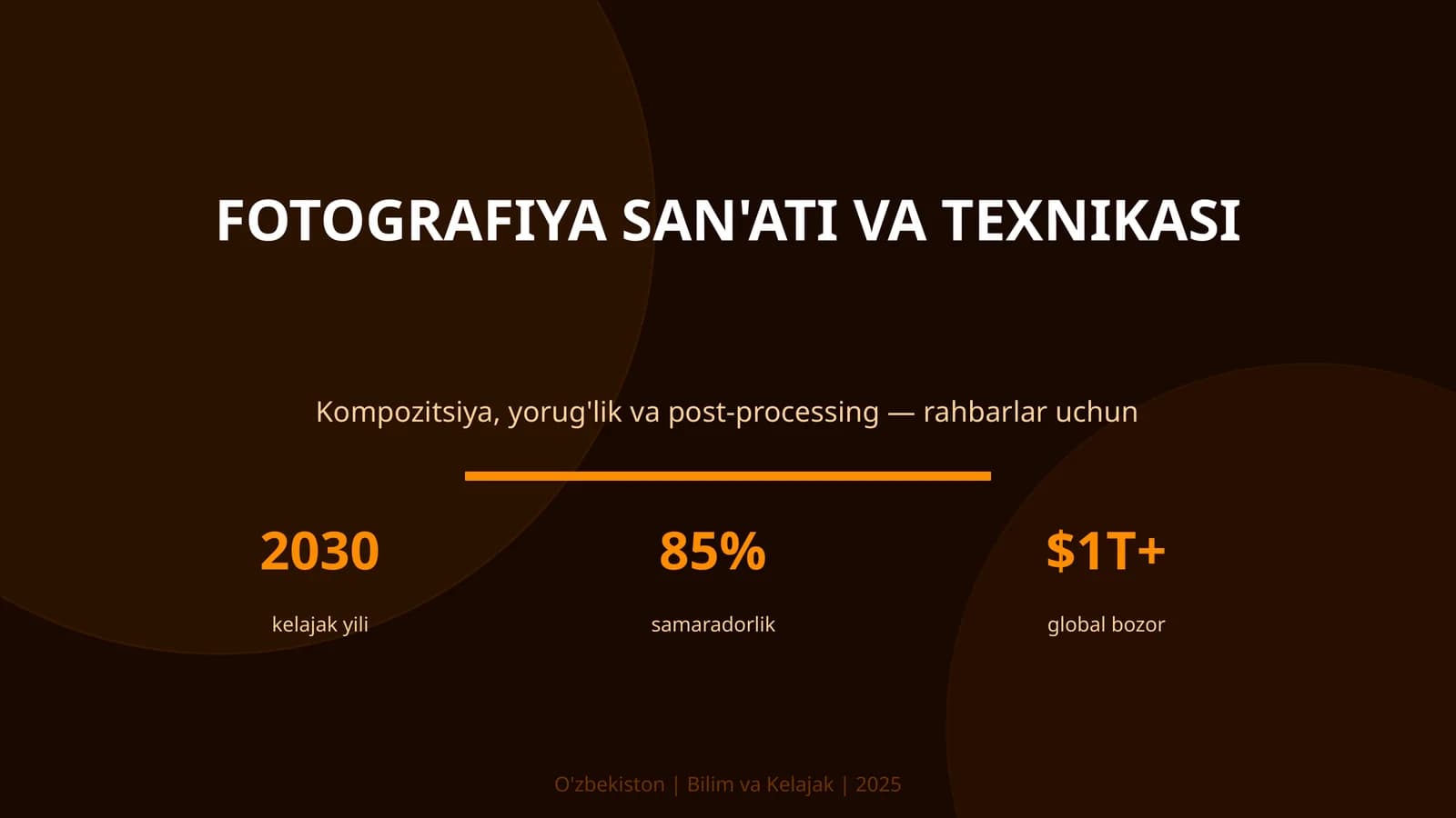FOTOGRAFIYA SAN'ATI VA TEXNIKASI
