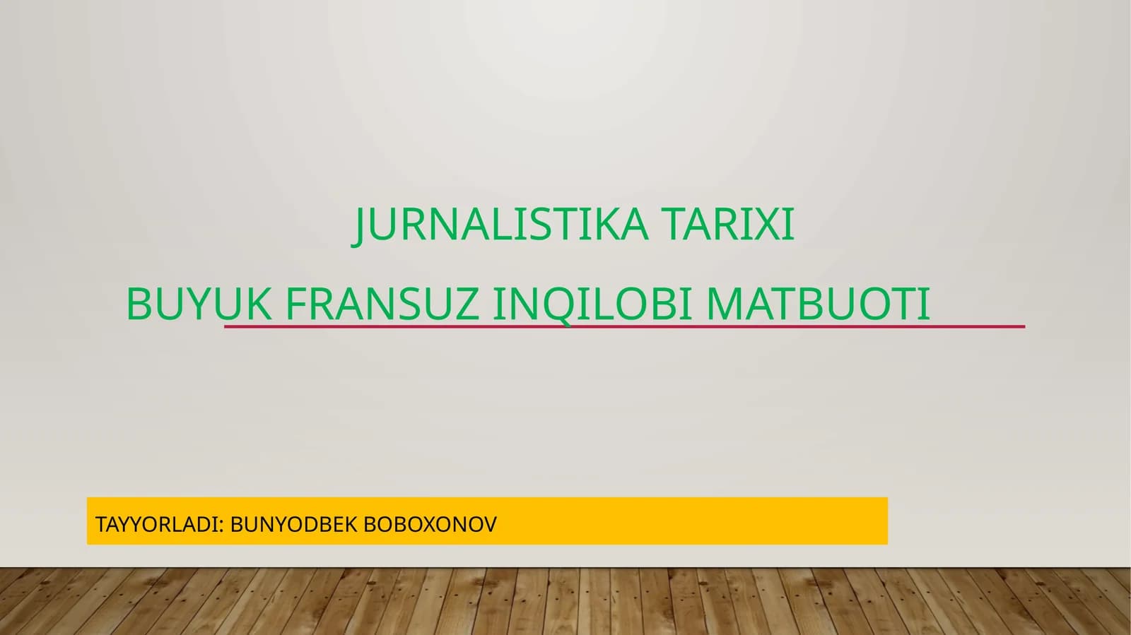Jurnalistika Tarixi
