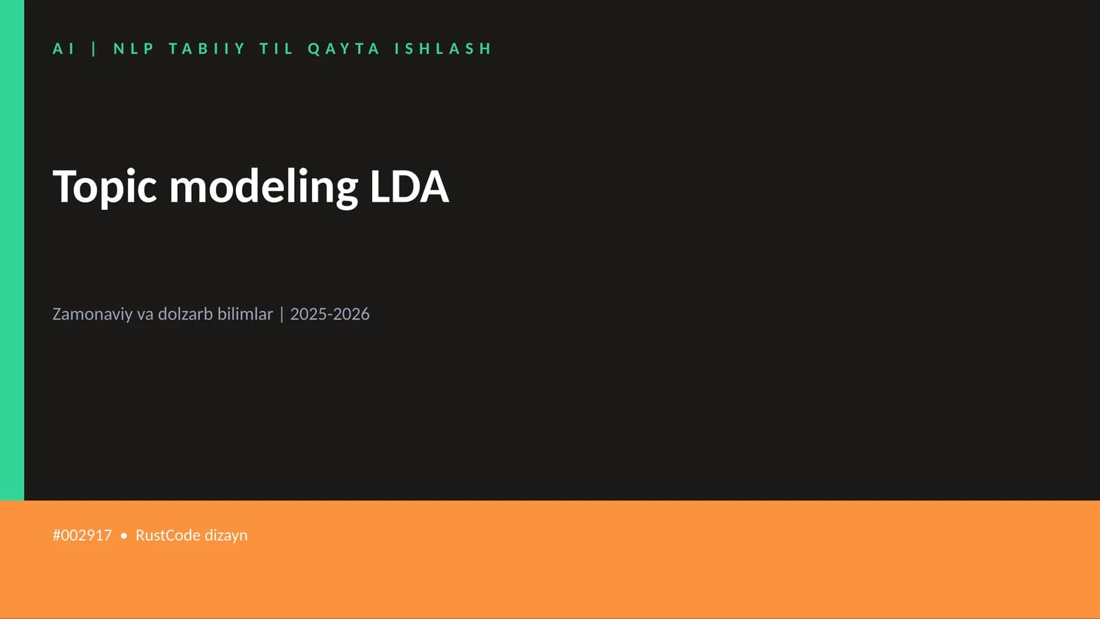 Topic modeling LDA