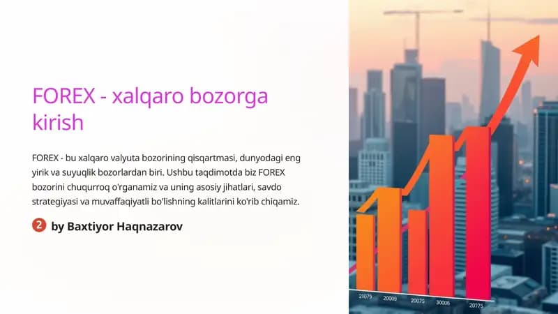 FOREX - xalqaro bozorga kirish