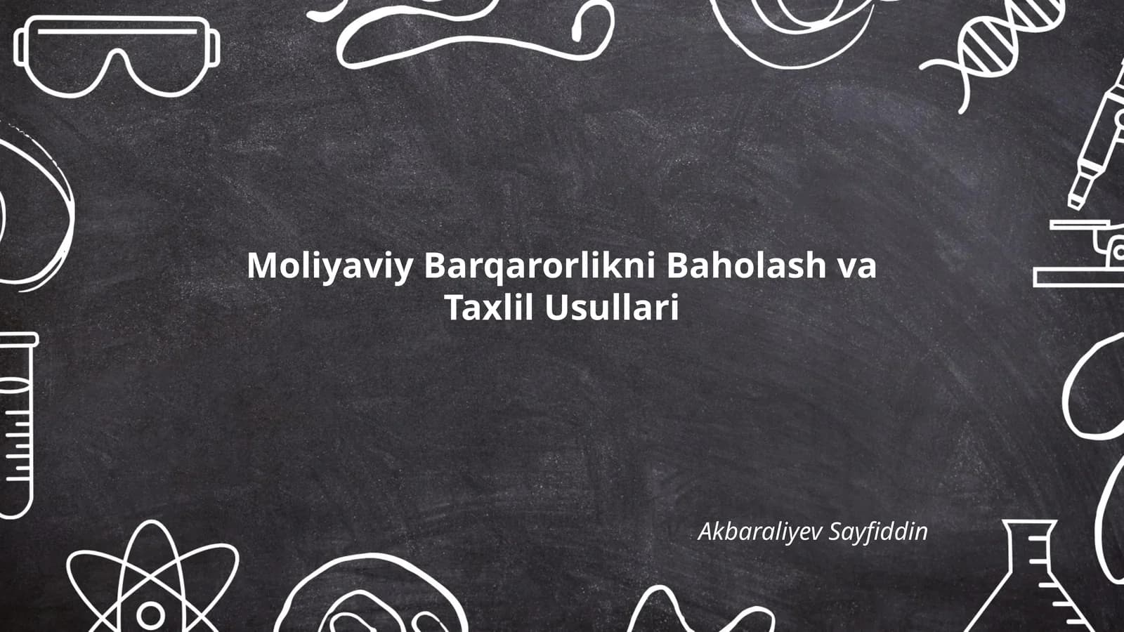 Moliyaviy barqarorlikni baholash va taxlil usullari