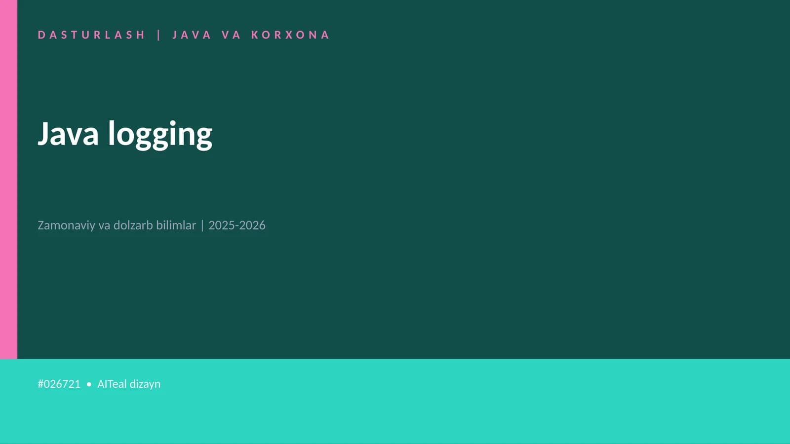 Java logging