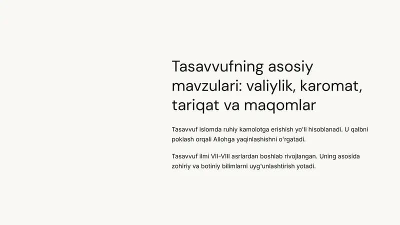 Tasavvufningasosiymavzulari