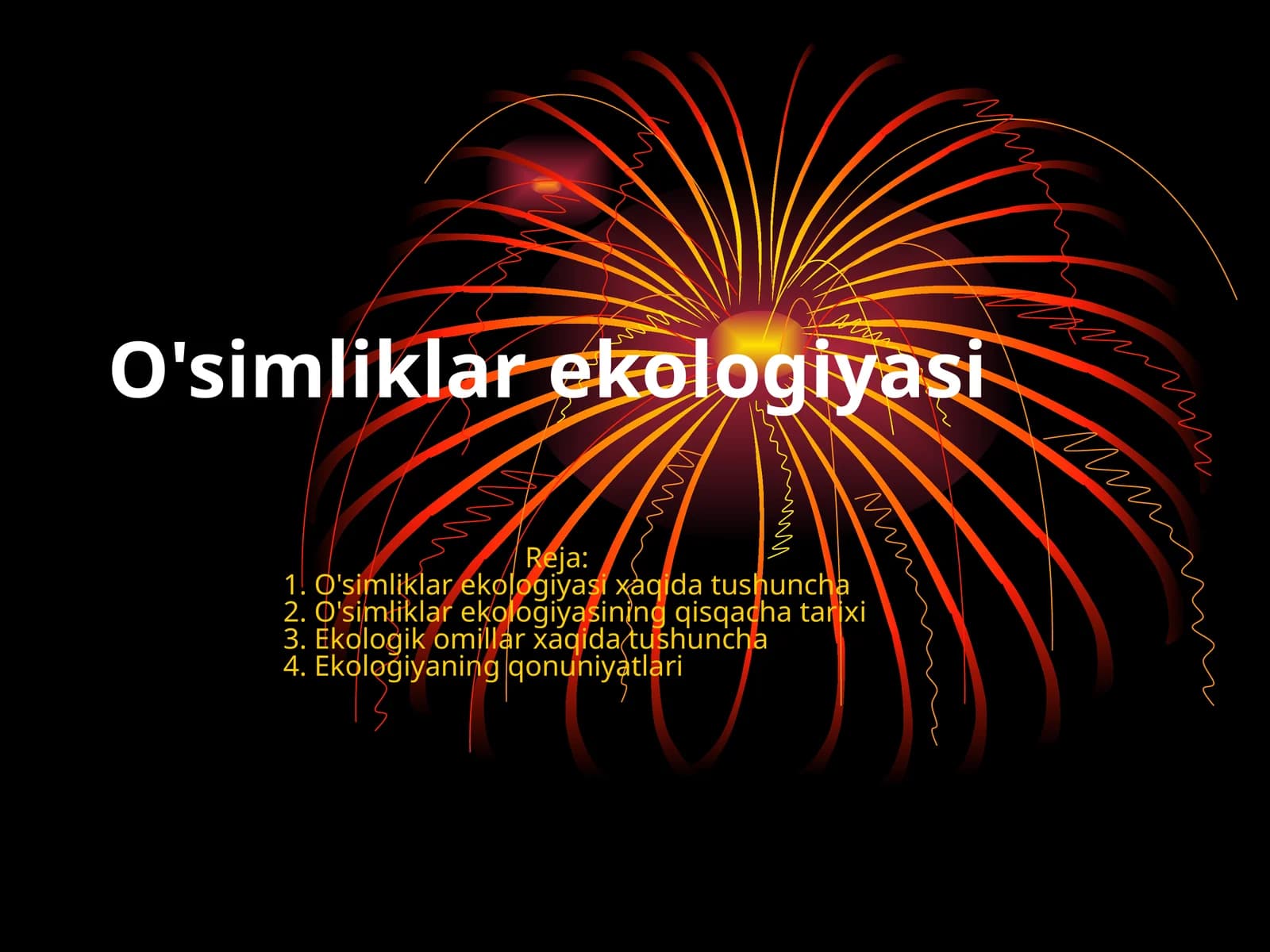 O'simliklar ekologiyasi