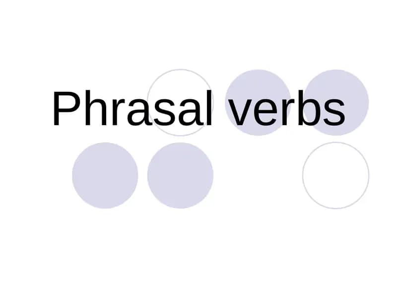 Phrasal verbs