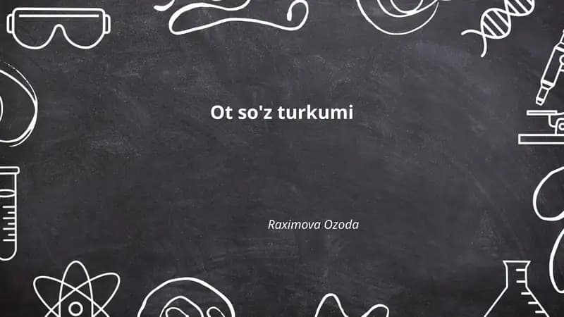 Ot so'z turkumi