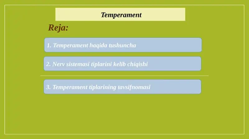 Temperament