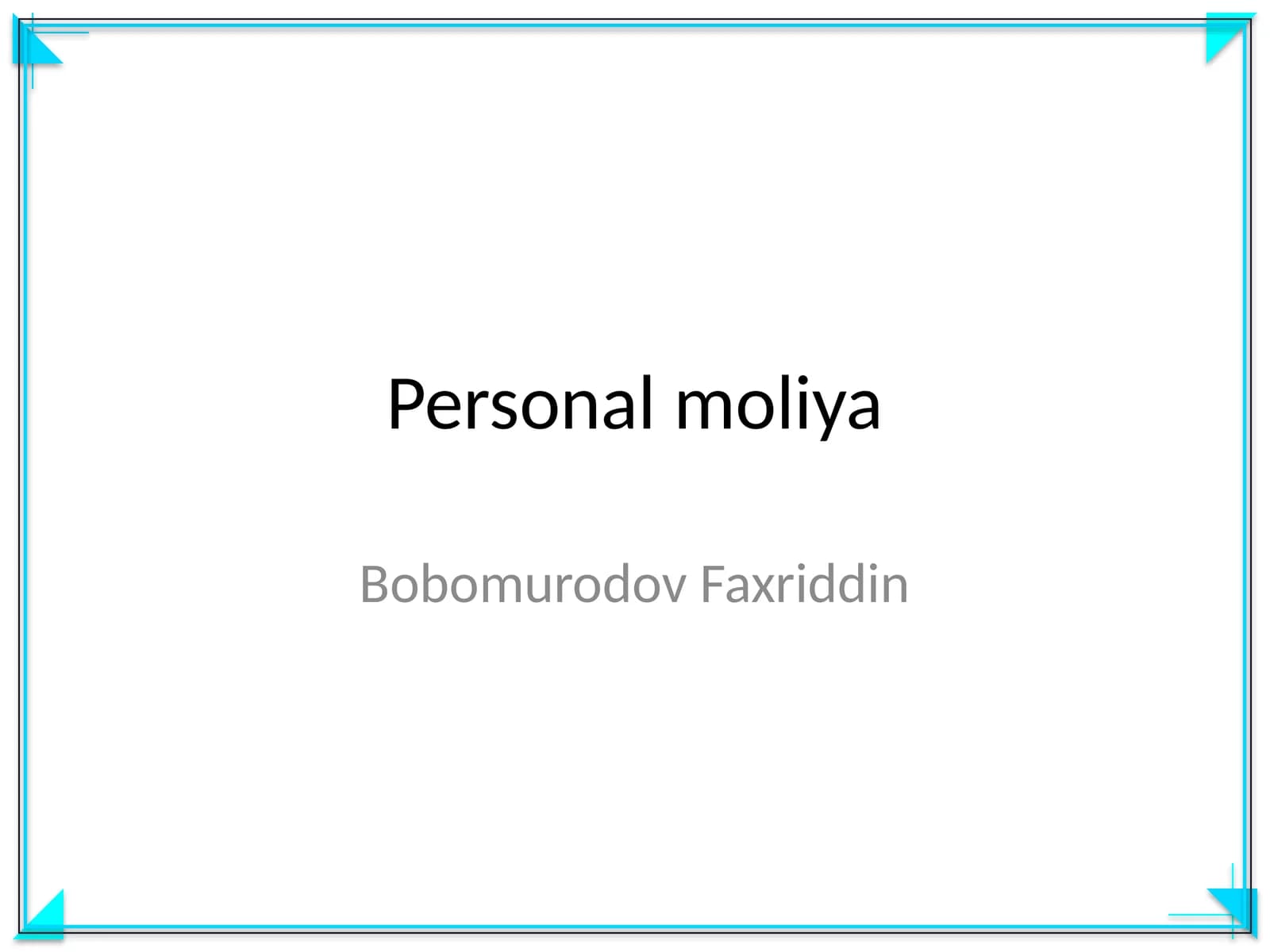 Personal moliya