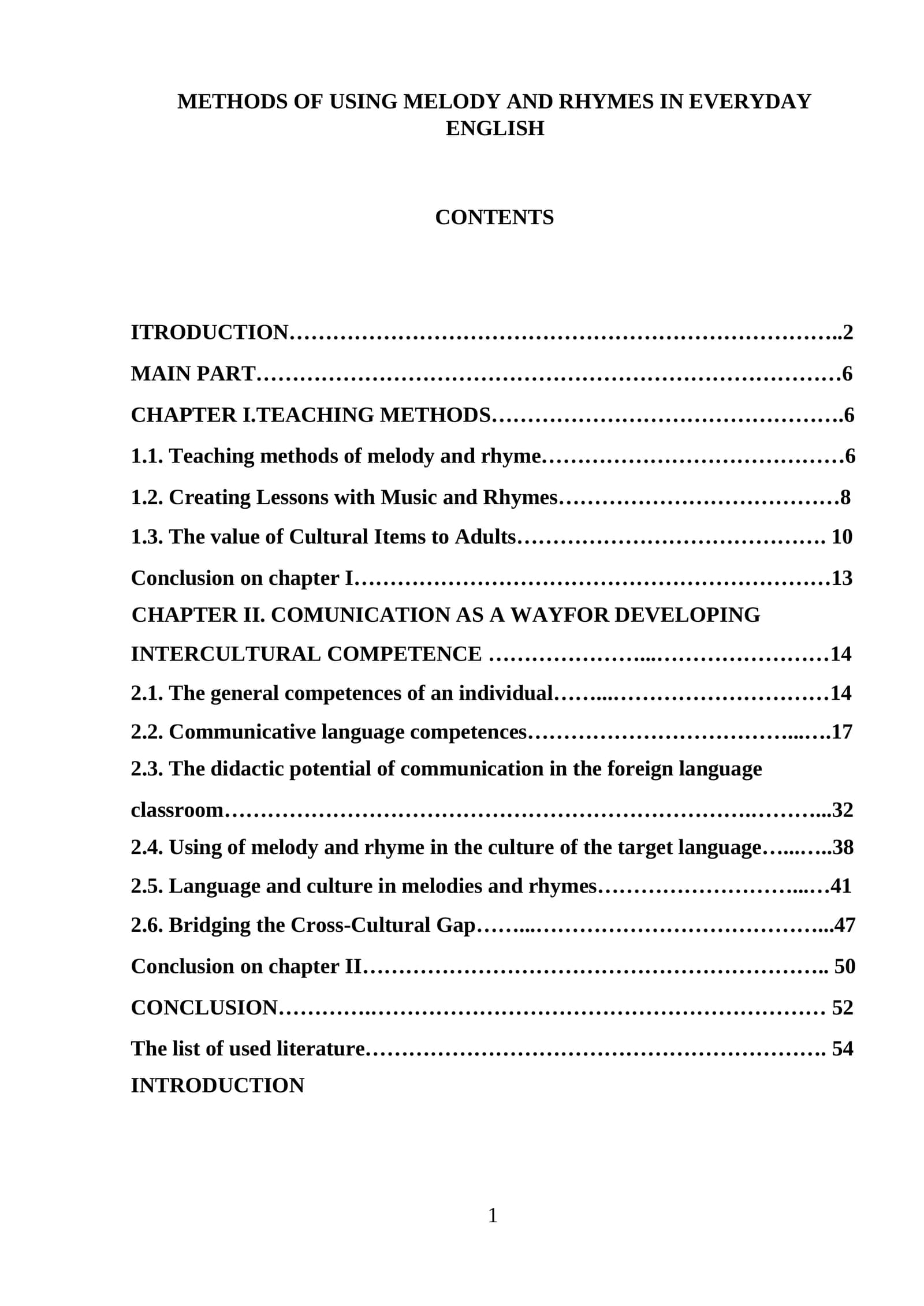 METHODS OF USING MELODY AND RHYMES IN EVERYDAY ENGLISH