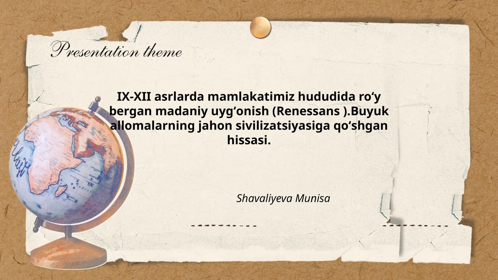 Movarounnahr va Xorazmda madaniy uyg‘onish jarayoni