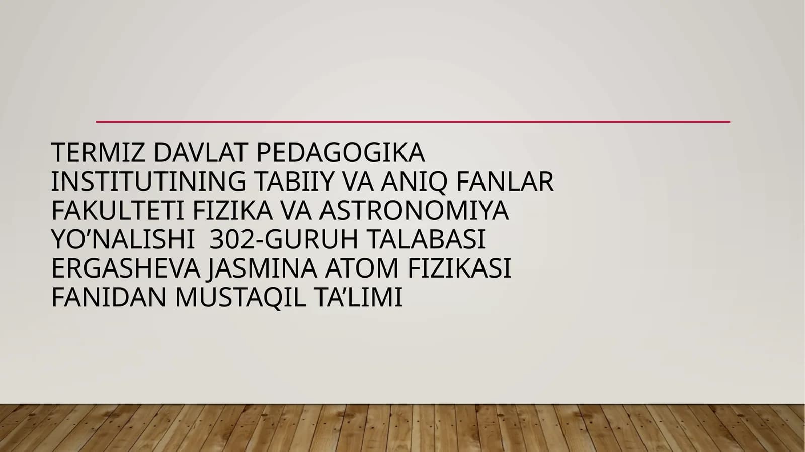 Vodorod atomining bor nazariyasi