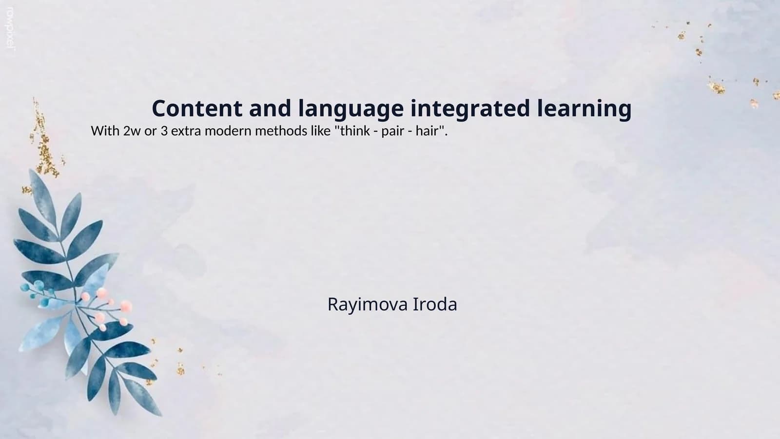 Content and language integrated learning
