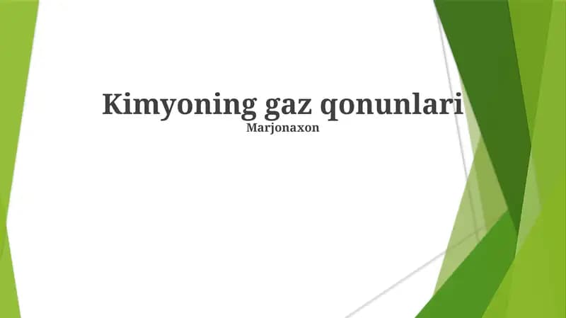 Kimyoning gaz qonunlari