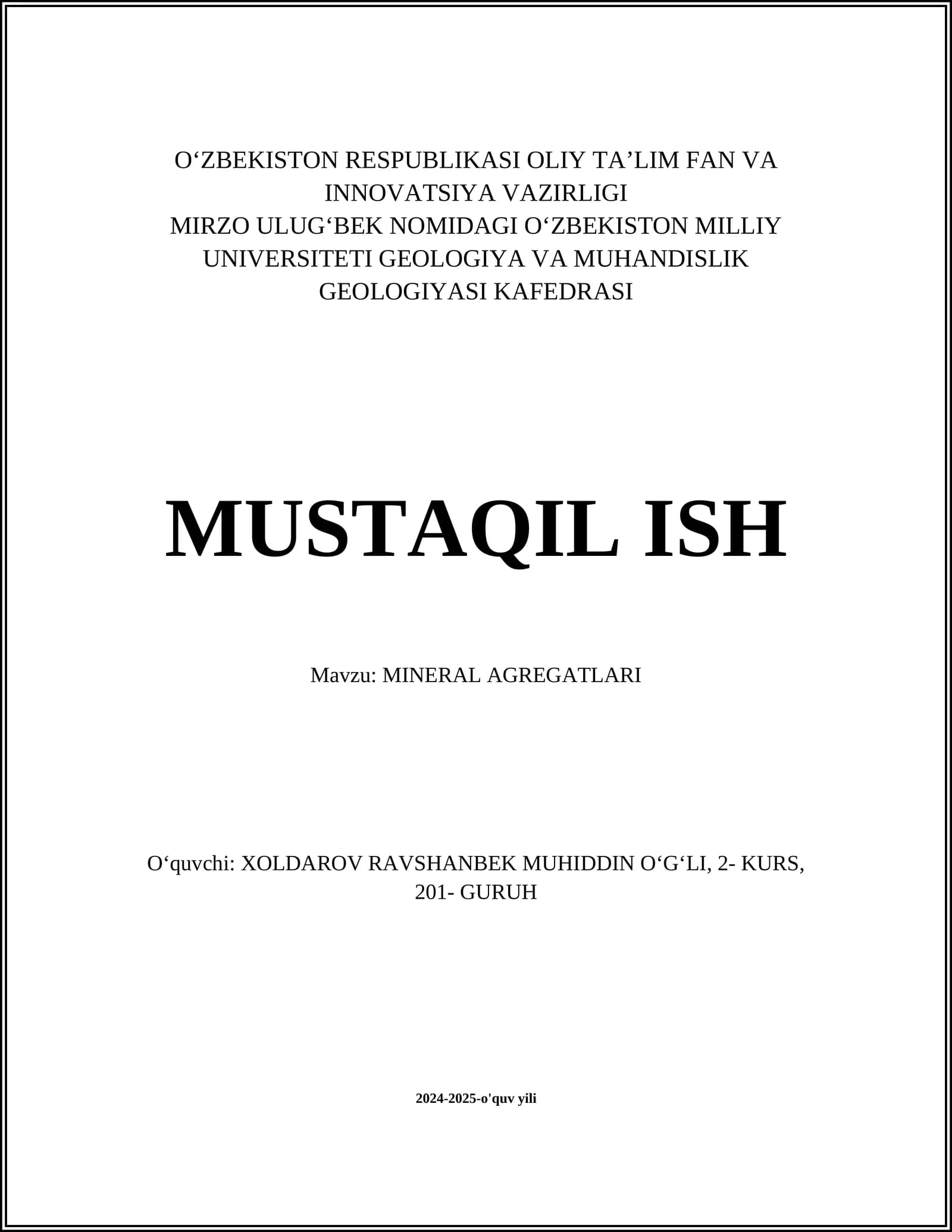 MINERAL AGREGATLARI