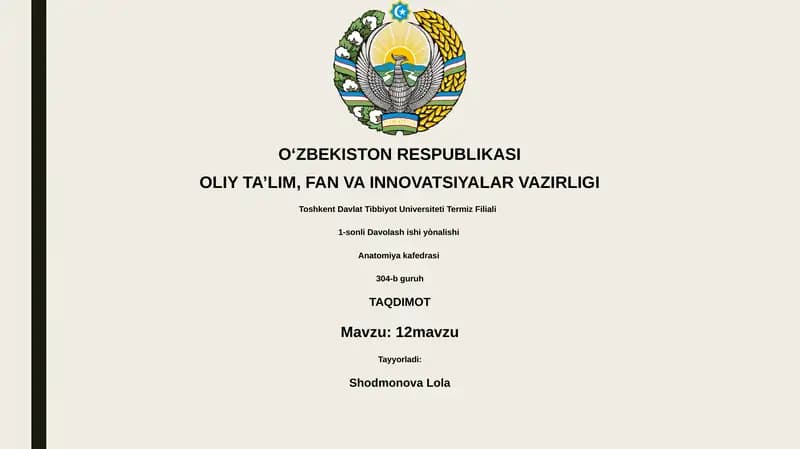 Davolash ishi yònalishi