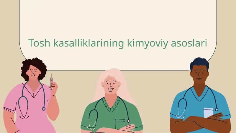 Tosh kasalliklarining kimyoviy asoslari