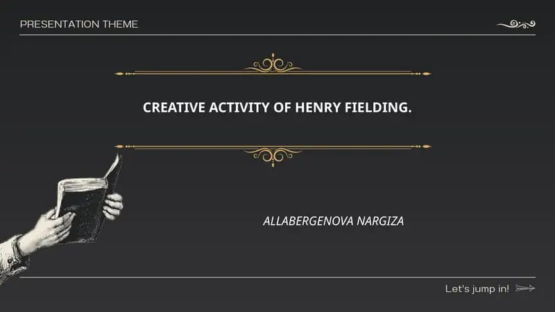 Creative Activity of Henry Fielding