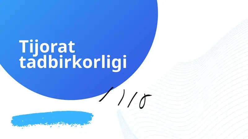 Tijorat tadbirkorligi