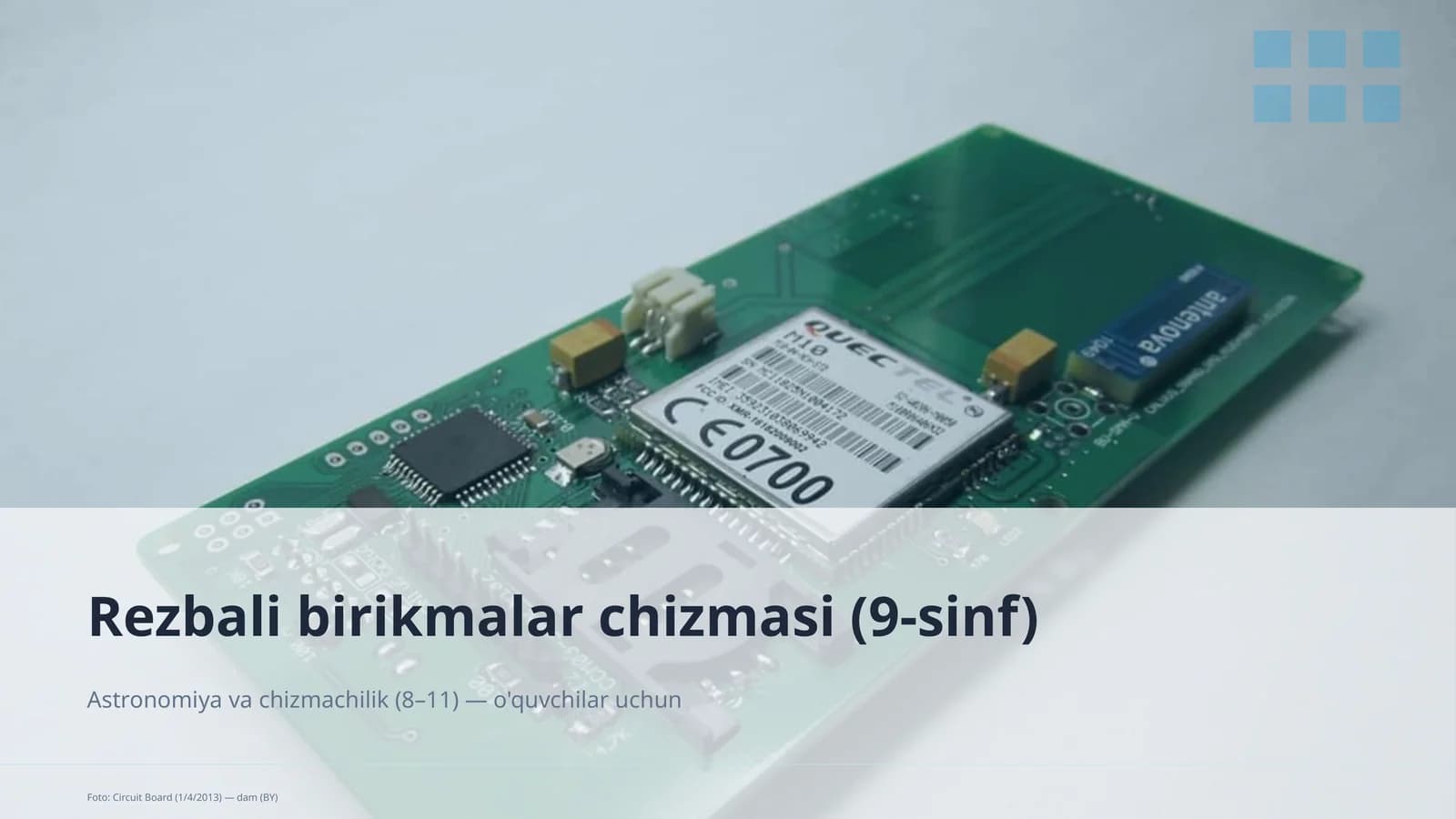 Rezbali birikmalar chizmasi (9-sinf)