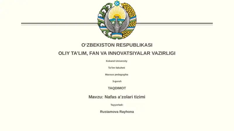 Nafas aʼzolari tizimi