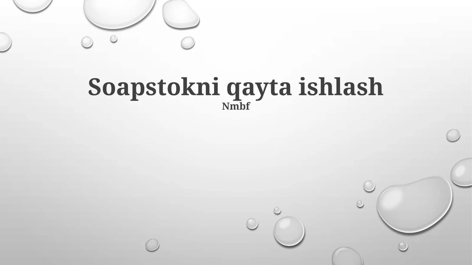 Soapstokni qayta ishlash