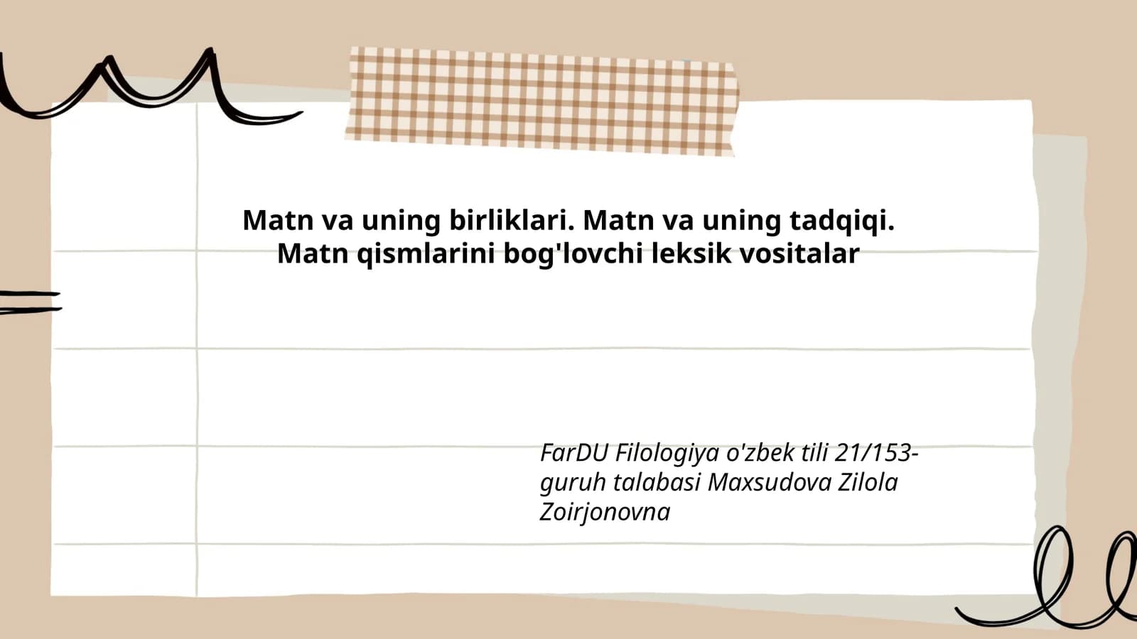 Matn va uning birliklari