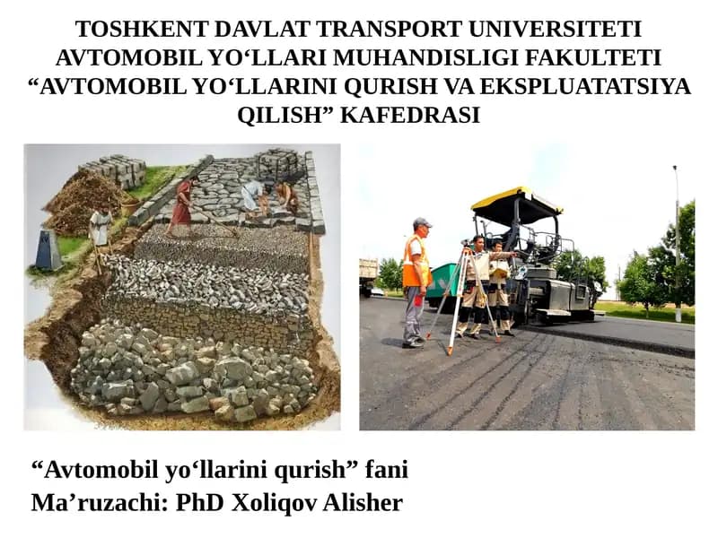 Avtomobilyo' llarini qurish