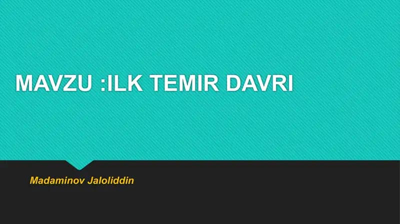 Antik Davr Texnologiyalari